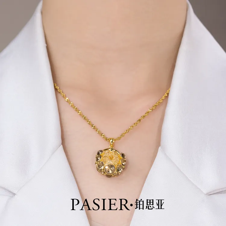 铜合金项链 [福星高照]小众轻奢精致时尚百搭平安扣项链