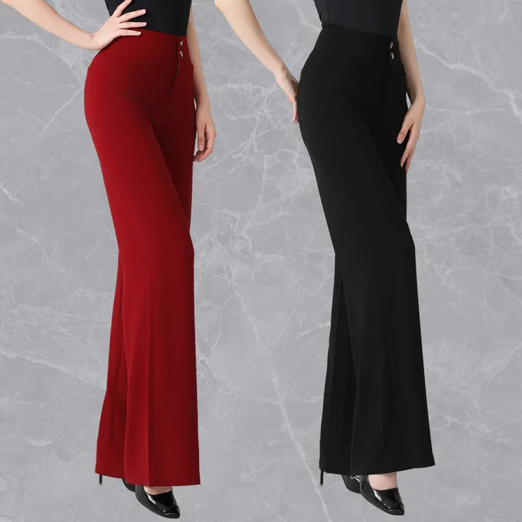 垂感裤子夏季薄款高腰阔腿裤女秋冬厚宽松广场舞国标舞直筒跳舞裤