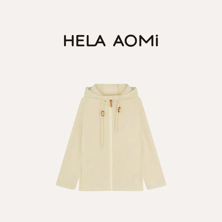 HELA AOMI “远红外摇粒绒”法式云感柔软抽绳连帽外套CY5DB00618