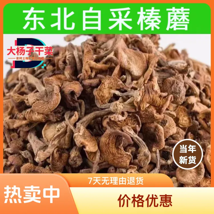 东北自采自晒榛蘑丁无根无沙东北山货特产小鸡炖蘑菇250g包邮干货