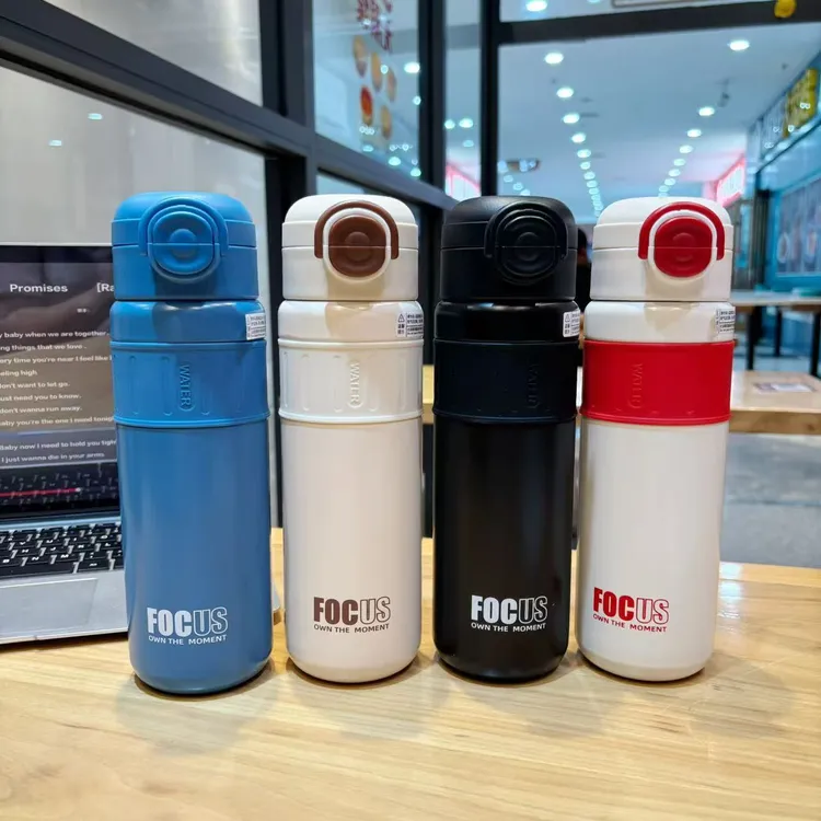 加比兔保温杯316不锈钢真空吸管双饮杯学生杯子便携大容量水杯