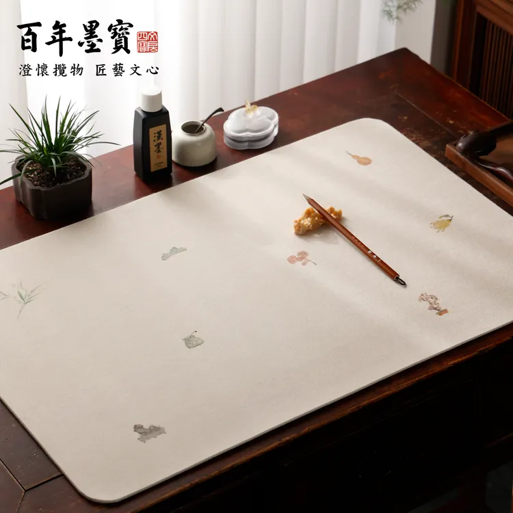 文艺范菖翠清赏画毡 彩绘毛毡垫桌垫书画垫子学生布书法桌布桌垫