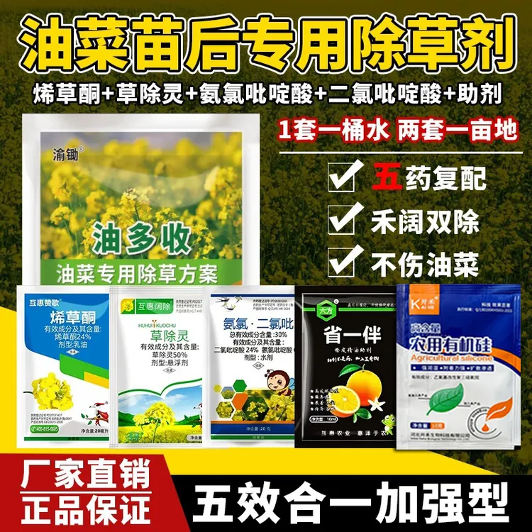 【甘蓝型】油菜苗后除草剂直播田移栽田禾阔双除看麦娘田旋花除草剂