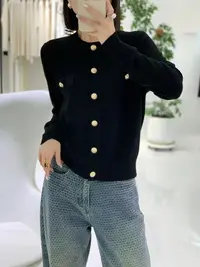 090-3582 早秋款通勤时尚网红长袖针织衫开衫