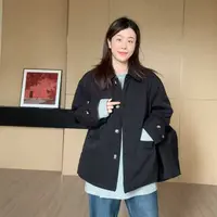 美亚恩NANA【风衣棉服】秋冬日系翻领风衣棉服外套女简约百搭C0513