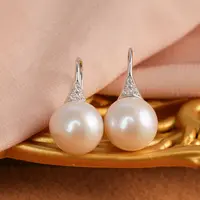 【小北好物】S925银淡水珍珠耳钩约13mm【多样性发一件】2QH27X516