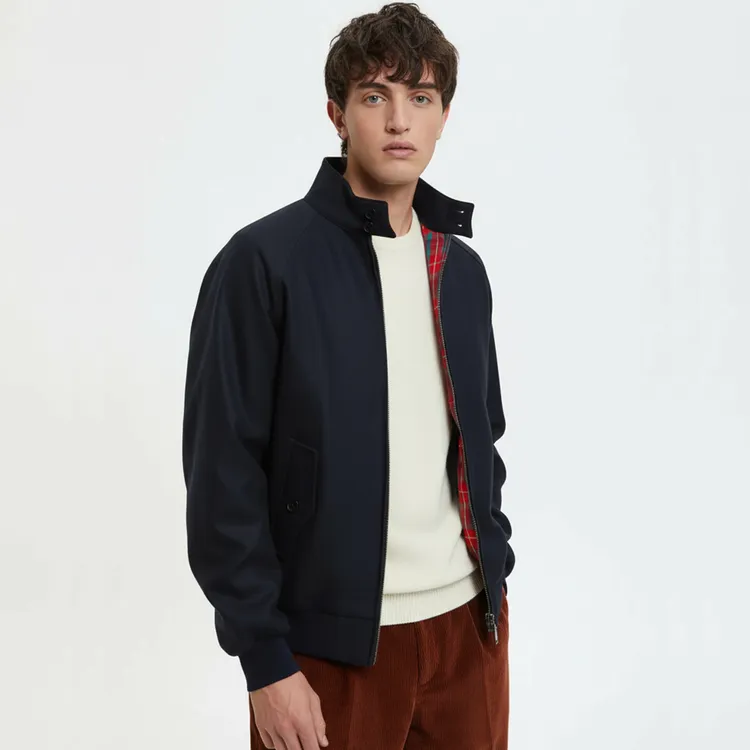 现货英国Baracuta哈灵顿G9羊毛羊绒melton复古保暖男宽松夹克外套