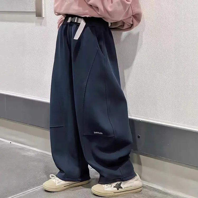 女童加绒裤子冬季儿童休闲校园卫裤6-15岁中大童韩版深秋弯刀裤潮