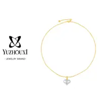 铜合金项链 G2-021【cnc正反两面金银爱心卡扣点珠抽拉链条项链】