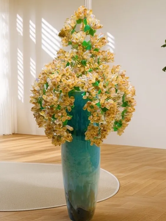 『锦尚』繁花似锦天然黄水晶家居办公乔迁精美礼品