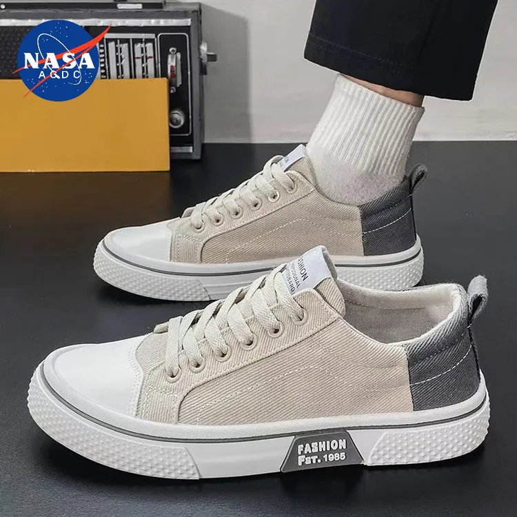 NASA联名断码经典帆布鞋男款夏季休闲新款透气百搭防滑耐磨2025爆