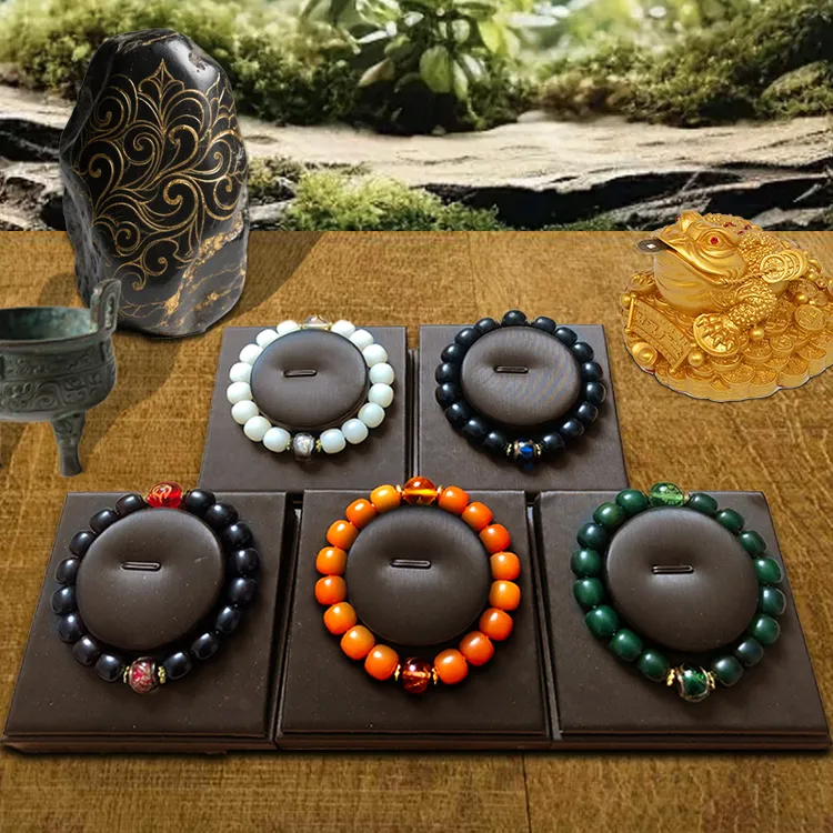 泰山五色香灰琉璃菩提手串源自泰山