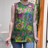夏季刺绣无袖新中式上衣#88955