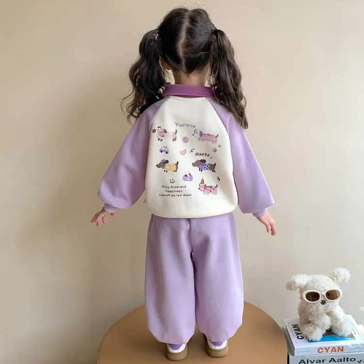 女童秋装套装2025新款4-6岁幼儿园潮款小童女宝春秋季洋气两件套