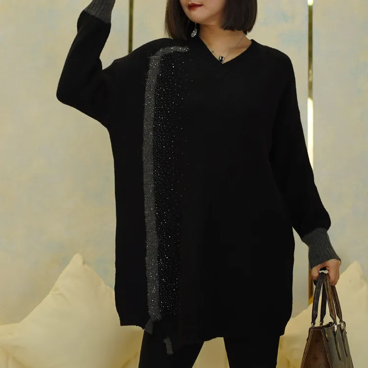 宽松显瘦上衣2025秋冬新款微胖大码女装气质百搭保暖加厚毛衣