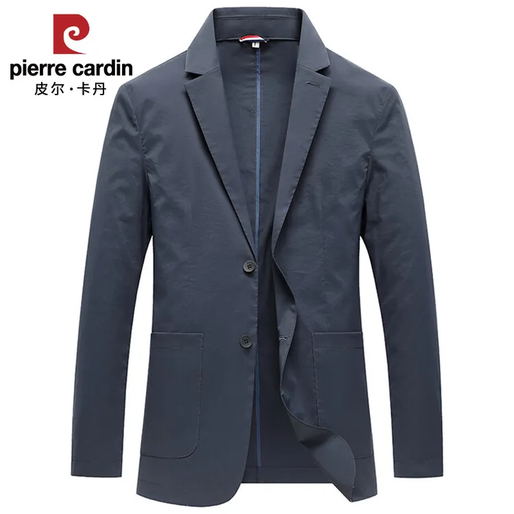 皮尔卡丹2025秋季新款休闲西服中年商务男士薄款西装纯色单西外套
