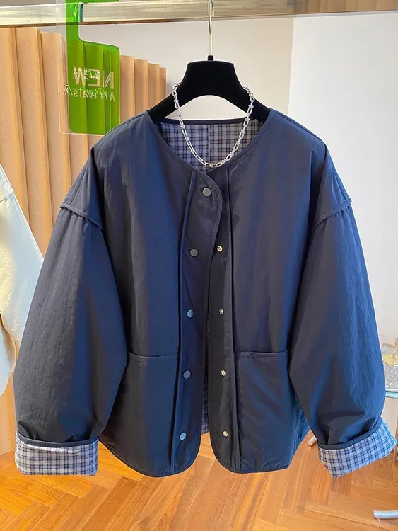 韩版宽松圆领棉衣棉服女2025新款冬宽松保暖面包服超好看夹棉外套