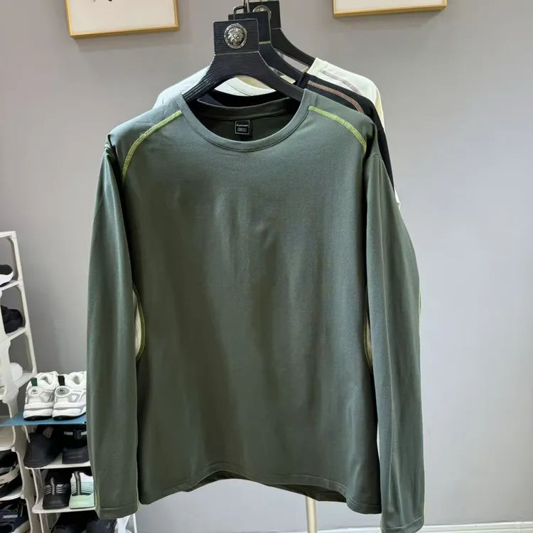 迪家平替 男士春秋户外机能速干透气运动圆领长袖T恤打底衫5188