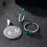培育祖母绿TH0927-9819-959合成培育祖母绿戒指（自选/多样发一）Z