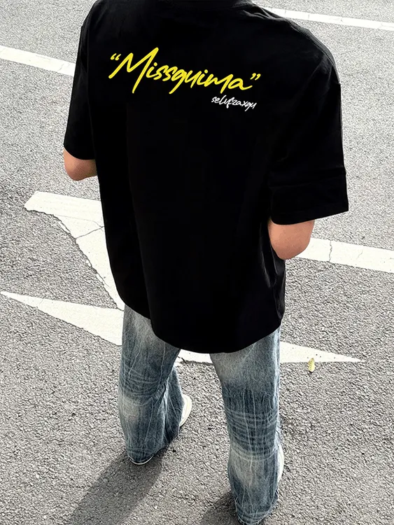 【重磅纯棉】夏季街头痞帅美式印花美式百搭宽松潮流高街男短袖T恤