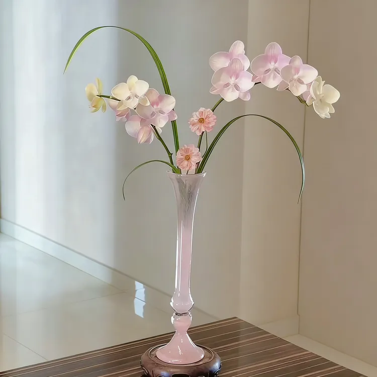 中古芬顿烛台琉璃花瓶高级感2025热卖小众高级感水培花器轻奢摆件