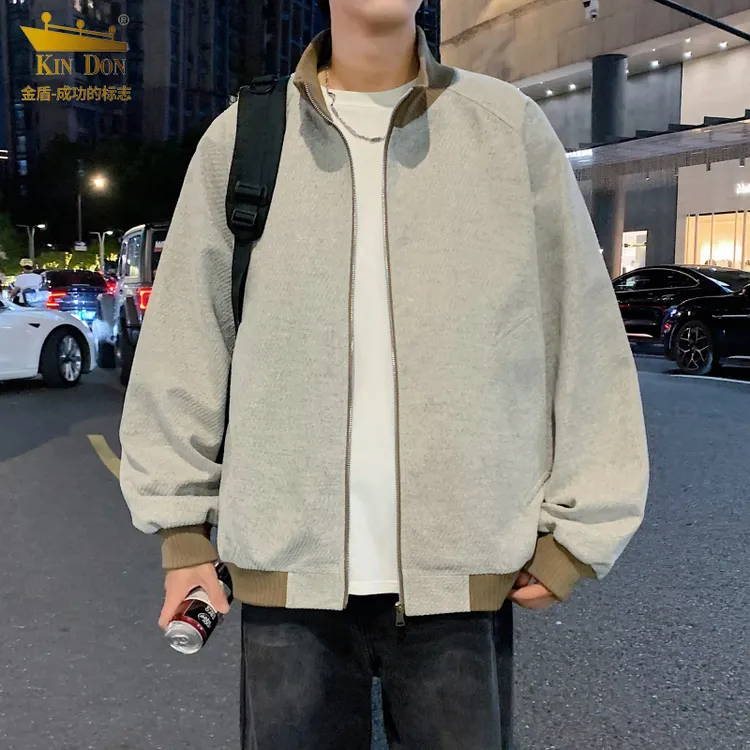 金盾春秋季港风青少年男士夹克外套2025新款男生宽松百搭运动上衣