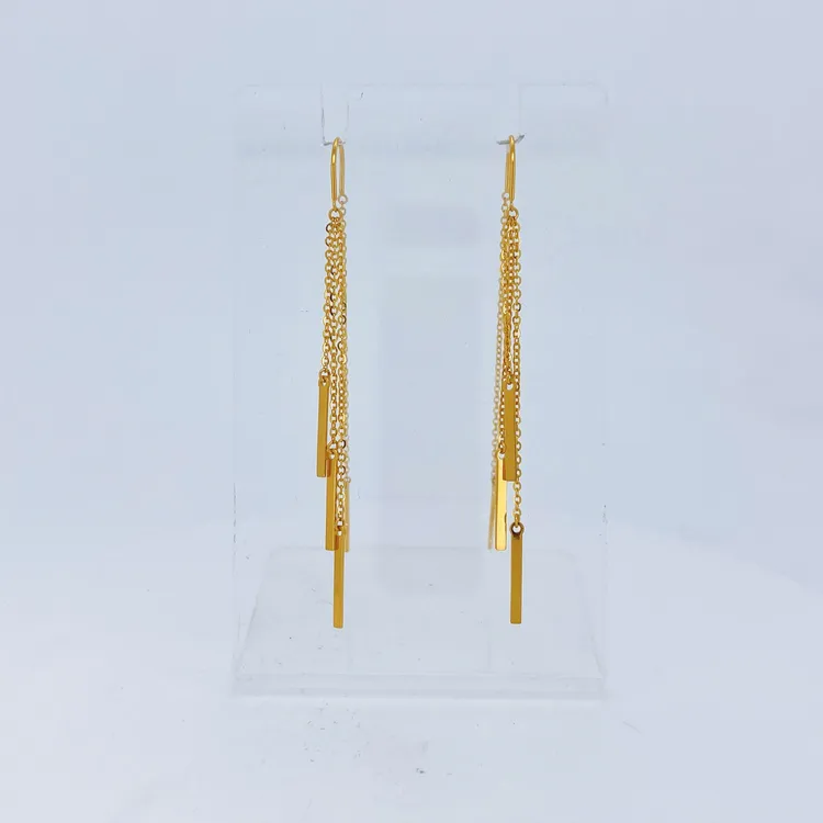小金条耳线 足金999黄金耳线2.75 *