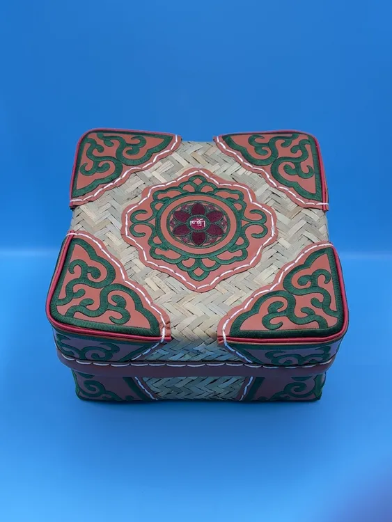 神山扎日纯手工编织竹筐 落玛 拍一发三  送小礼品 