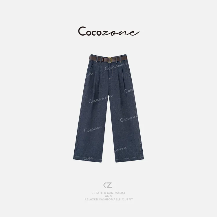 COCO ZONE 刘一一“原色牛”汉麻混纺直筒经典耐穿牛仔裤 CD1A1133