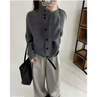 丽姐家~高领单排扣纯色百搭气质时尚风上衣