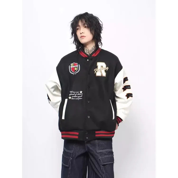 夹克男士春秋季2025新款潮流百搭痞帅美式复古休闲棒球服宽松外套
