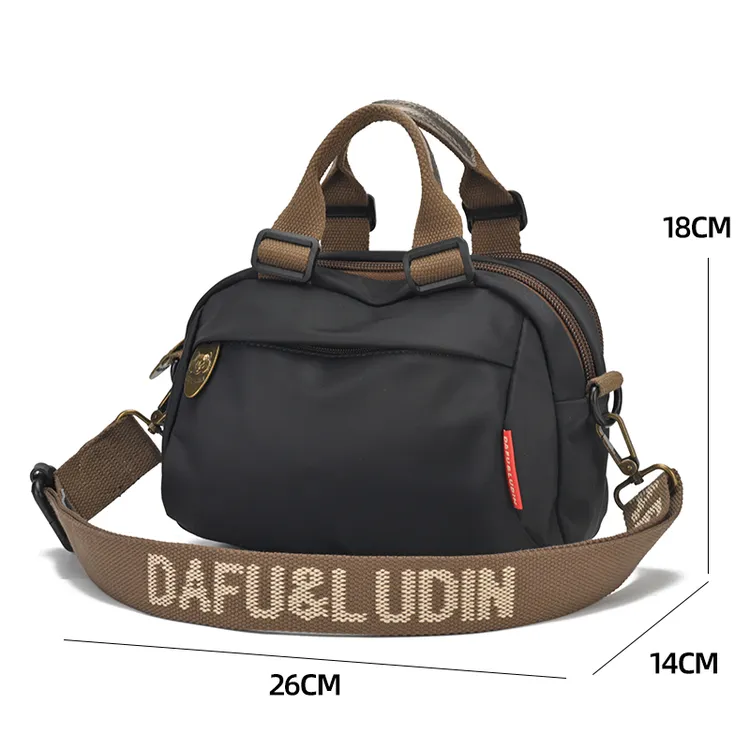 达芙露迪单肩手提斜跨包通勤风时尚春夏季文艺防水多功能包休闲包