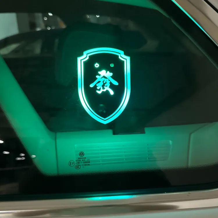 汽车三角窗七彩氛围灯智能感应LED呼吸炫彩光车载装饰氛围灯车内