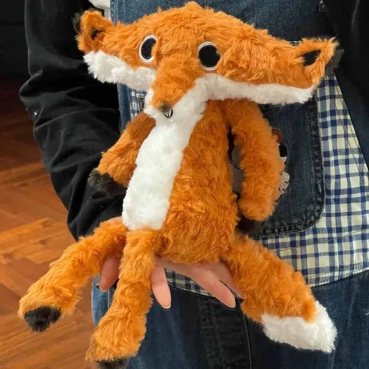 德瓦狐狸毛绒玩具搞怪公仔超软玩偶奔跑搂抱娃娃儿童创意生日礼物