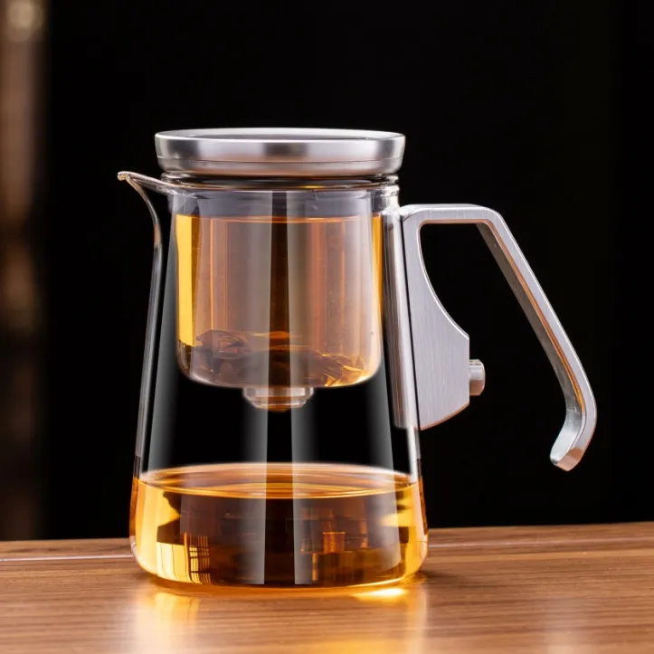 顶壶高档一键茶水分离磁吸高档茶器花茶壶泡茶壶耐热茶具飘逸杯