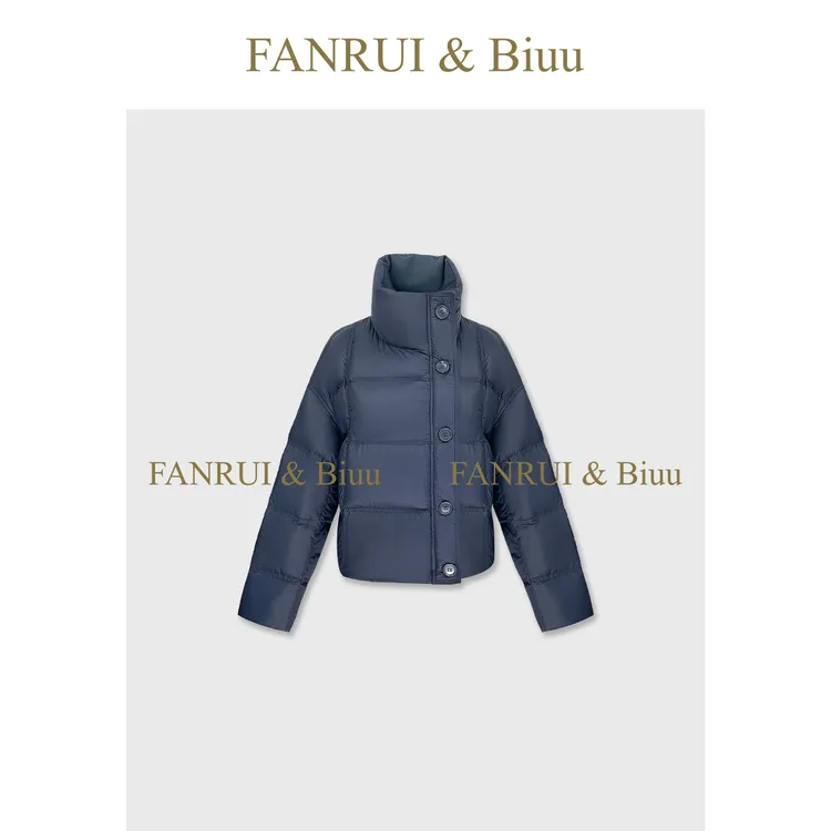 FANRUI/泛芮「汐灵之约」高领纽扣轻奢保暖百搭羽绒服外套女B19057