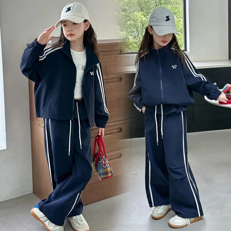 2025新款女童春秋款外套小女孩洋气韩版时尚拉链衫卫衣儿童衣服潮
