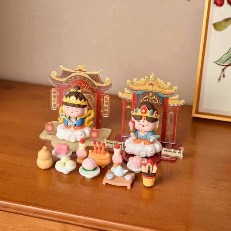 财神爷小神仙供台摆件家居饰品办公室工位电脑桌桌面送礼装饰摆设