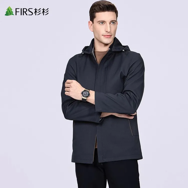 【可拆卸帽】杉杉男桑蚕丝商务夹克男装2025春季新款防泼溅休闲外套