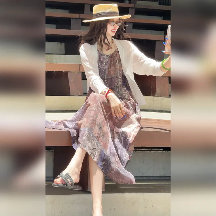 【Linda姐高端线】夏季气质复古百搭爆款吊带裙连衣裙AS5LDD2329