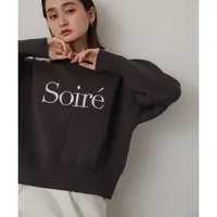 【MonTendre】S 秋季新款 简约慵懒风显瘦垂坠感字母印花针织毛衣女