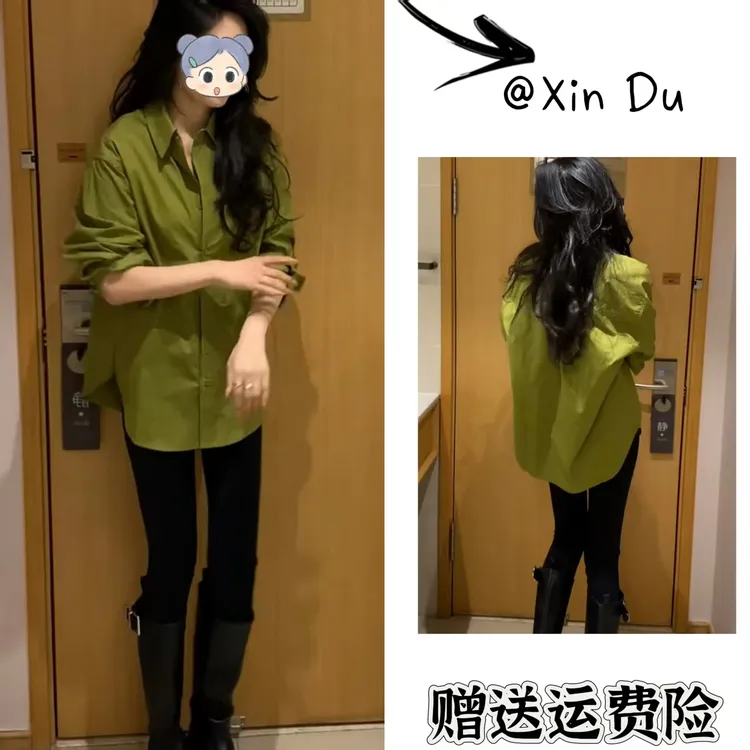 2025秋冬季新款时尚显瘦气质女士网红洋气衬衫百搭款D25439