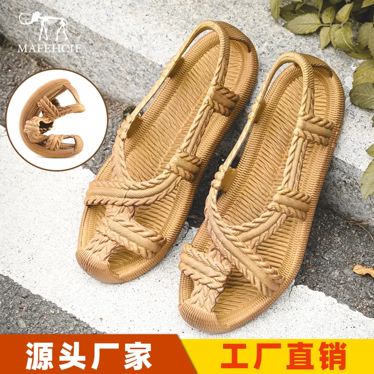 【工厂直销】夏季舒适软底时尚休闲沙滩鞋男士外穿镂空泡水防滑凉鞋