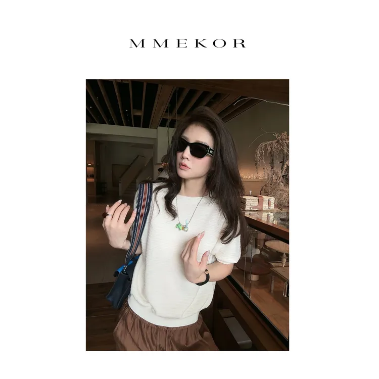 MMEKOR“雪莱云雀” 针织衫 2025新款智性通勤优雅上衣 89996