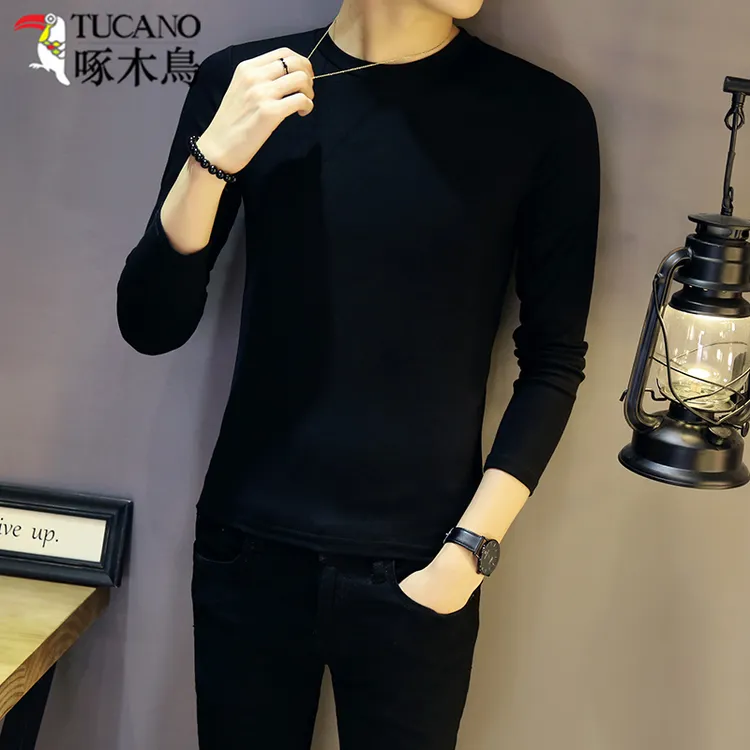 TUCANO/啄木鳥男装秋季爆款2025新款上衣服内搭打底衫男士长袖t恤