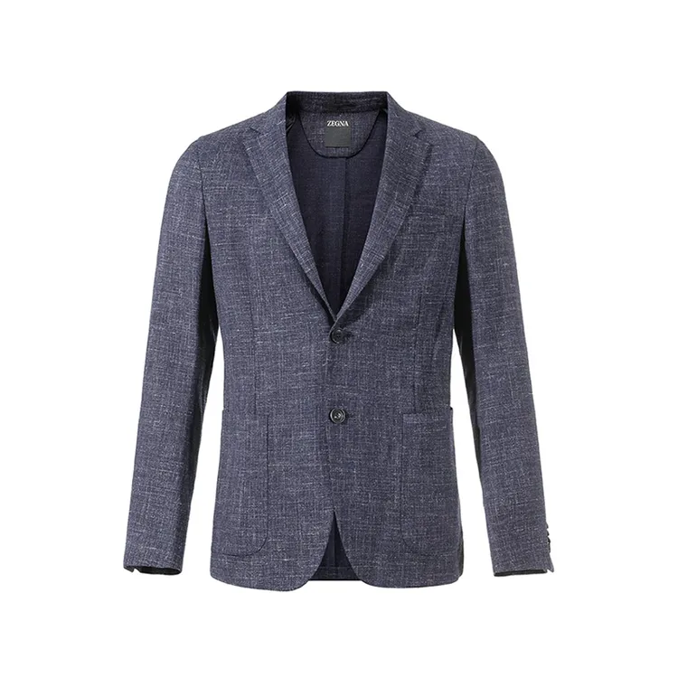 未使用 ZEGNA 杰尼亚 男士两粒单排扣编织休闲西服 1DNMG0 8507