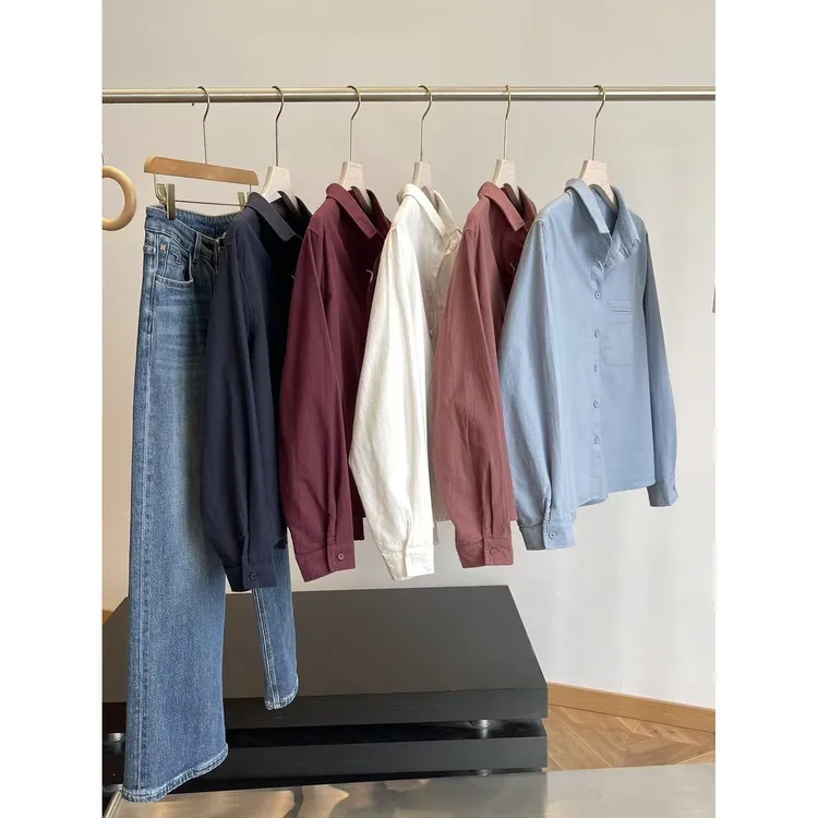 B磨毛全棉！线下精品订D！文艺小宽松棉长袖衬衫 23-88 女装 H7012