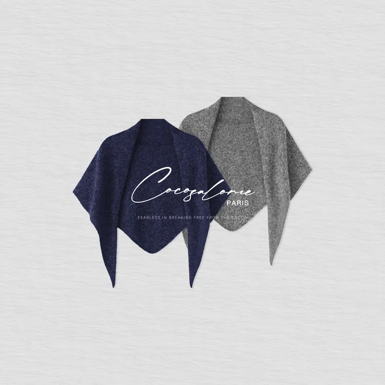 韩彬彬"三角巾"100绵羊毛花纱老钱风百搭秋冬女士时髦披肩3074-8