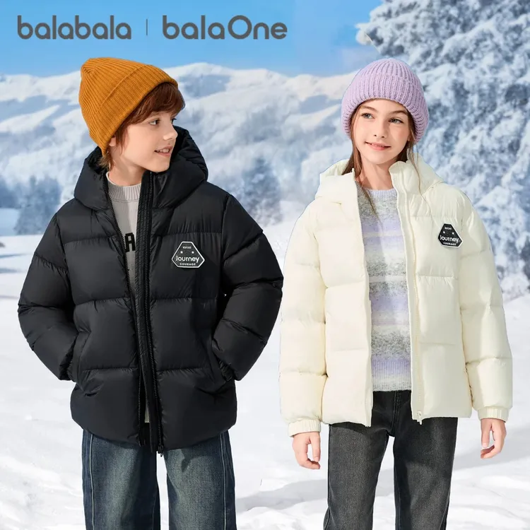 【balaOne】巴拉巴拉童装儿童羽绒服男童女童2025年冬保暖三防外套