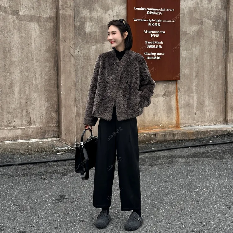 焦思文 冬季时尚休闲慵懒洋气百搭毛毛外套251109Y05